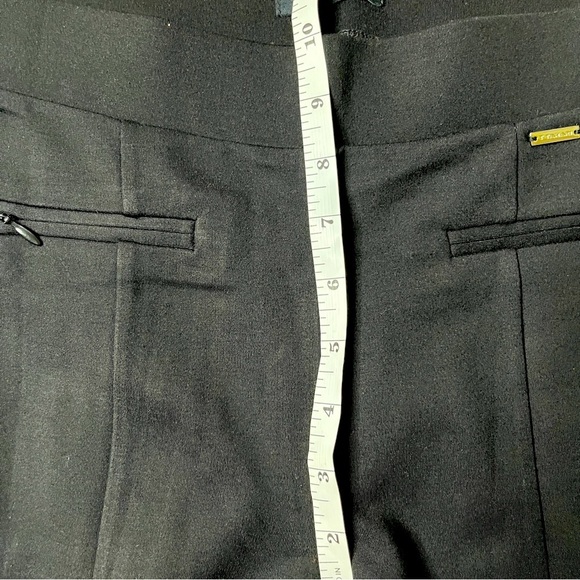 NEW Tahari Womens Slim Fit Pull-On Black Stretch Faux Pants Zip Detail Size M - Picture 9 of 11
